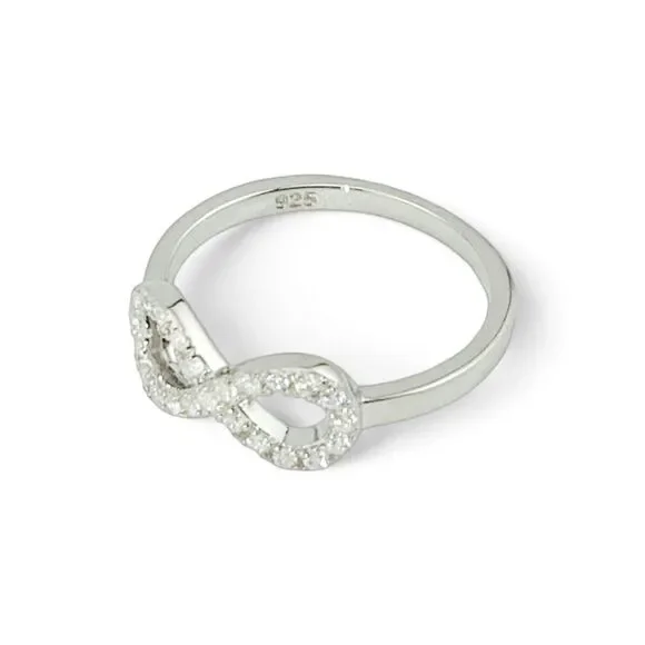 Sterling Silver Infinity CZ Ring - Picture 6 of 6